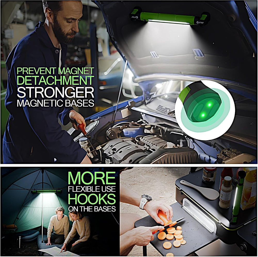 Magnetic Work Light Bar, Under Hood Rechargeable Mechanic LED, 1 Pack Green