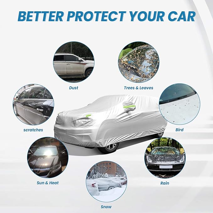 Car Cover Waterproof All Weather, GORDITA Full Exterior Covers