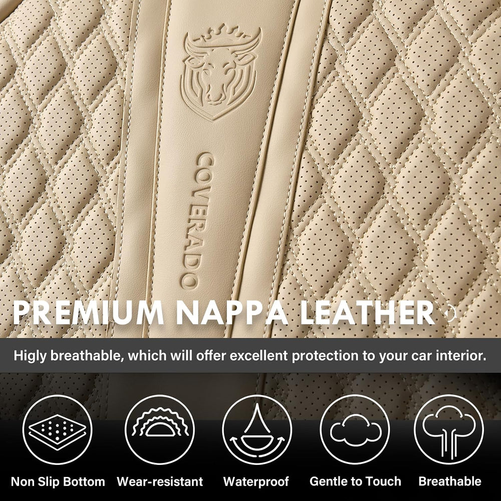 Coverado Front Seat Covers, Car Seat Covers Front Seats, Nappa Leather Seat C...