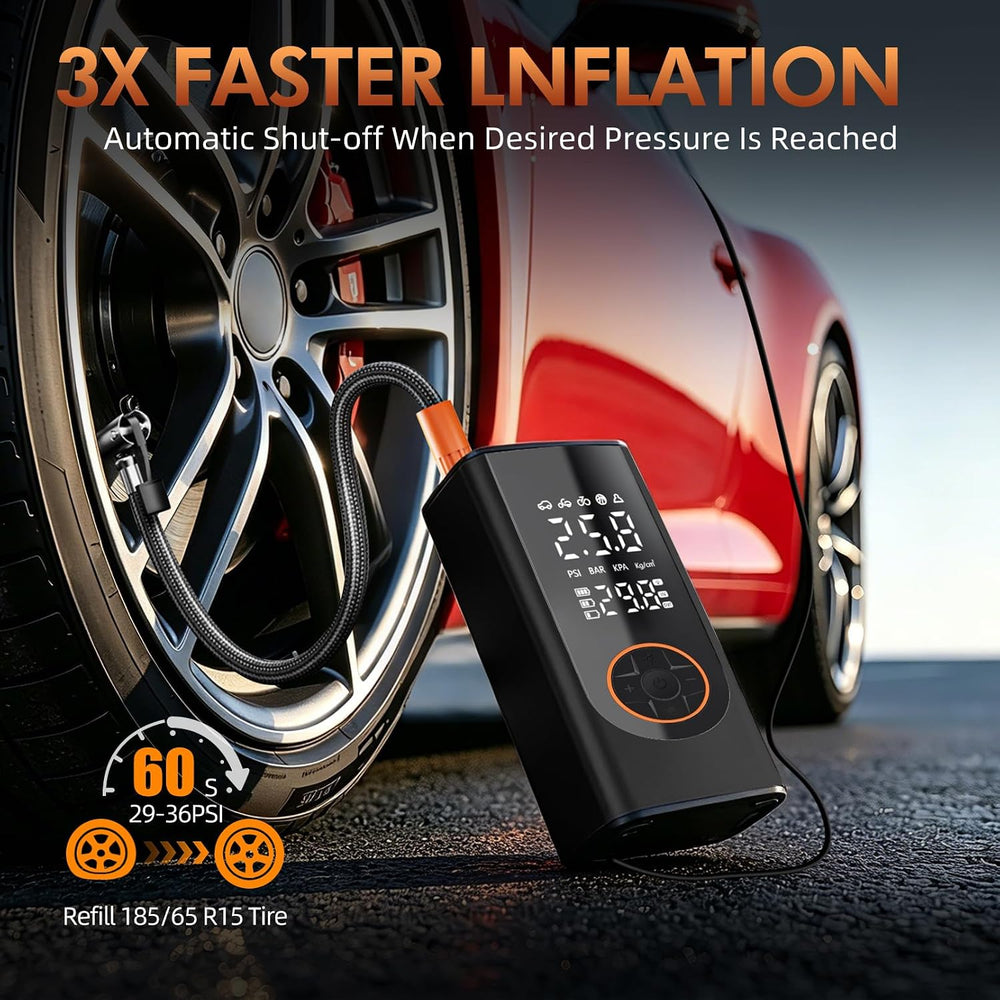Eleanora Cordless Tyre Inflator Air Compressor 6000 mAh 150PSI 12V DC