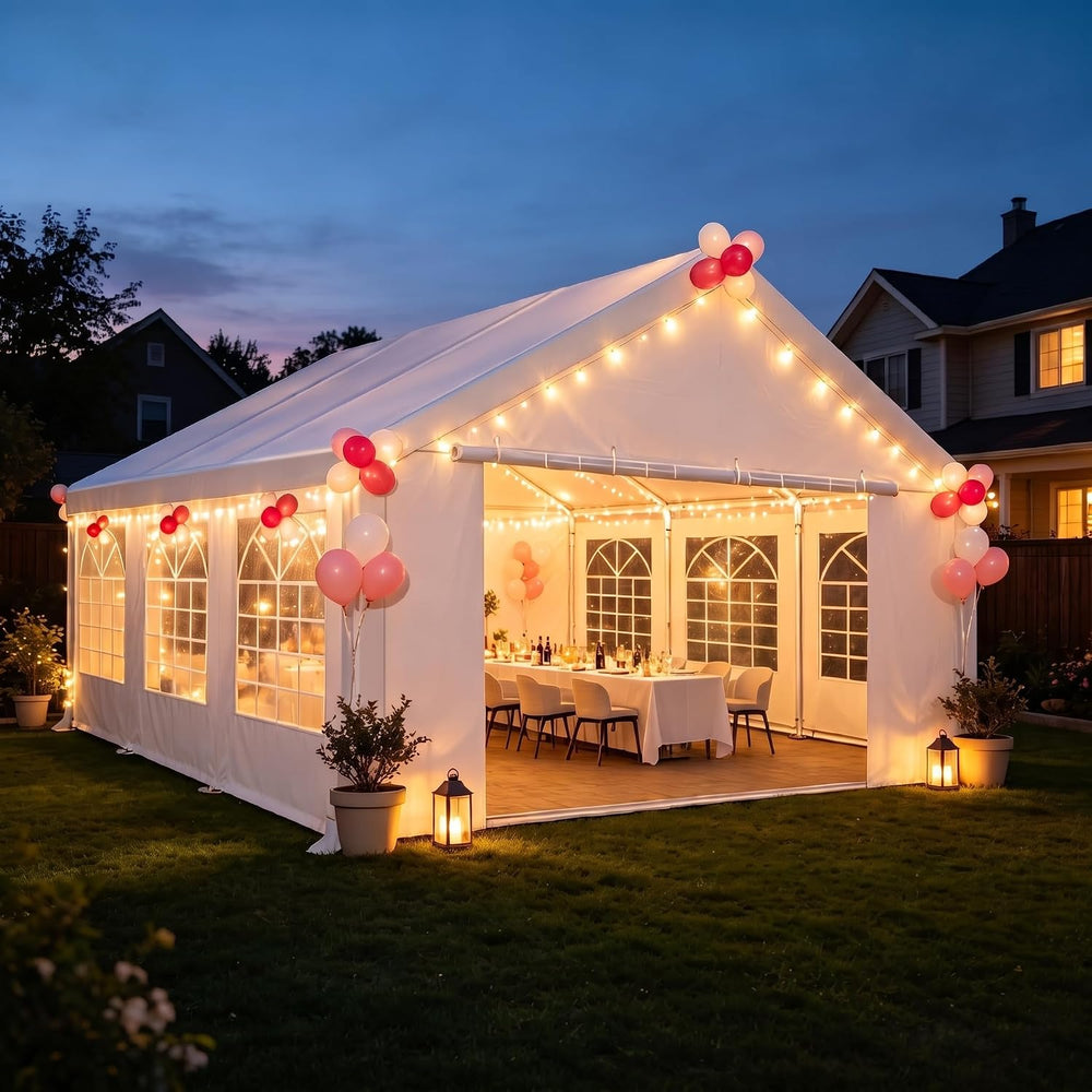 20x20ft Party Tent Heavy Duty for Parties Waterproof, Wedding and Event Canop...