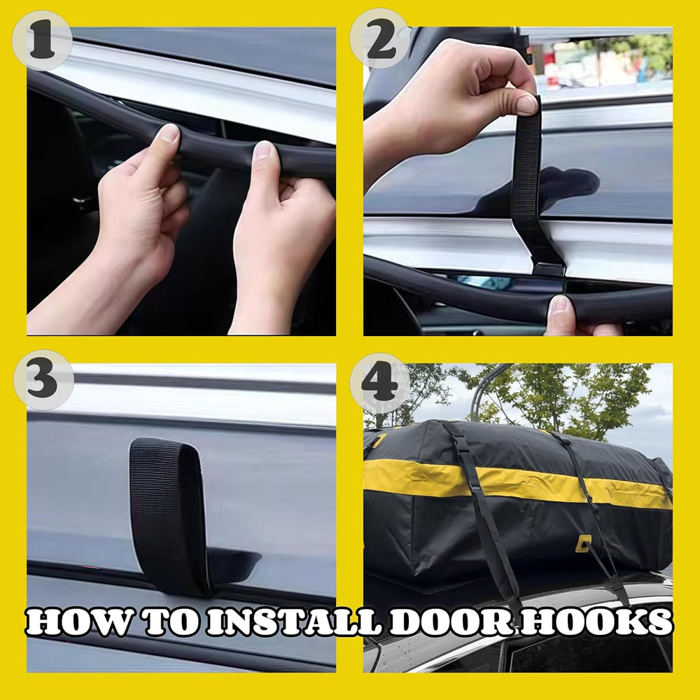 Rooftop Cargo Carrier Vehicle Soft-Shell Carriers, Heavy Duty Car Roof Bag Wa...