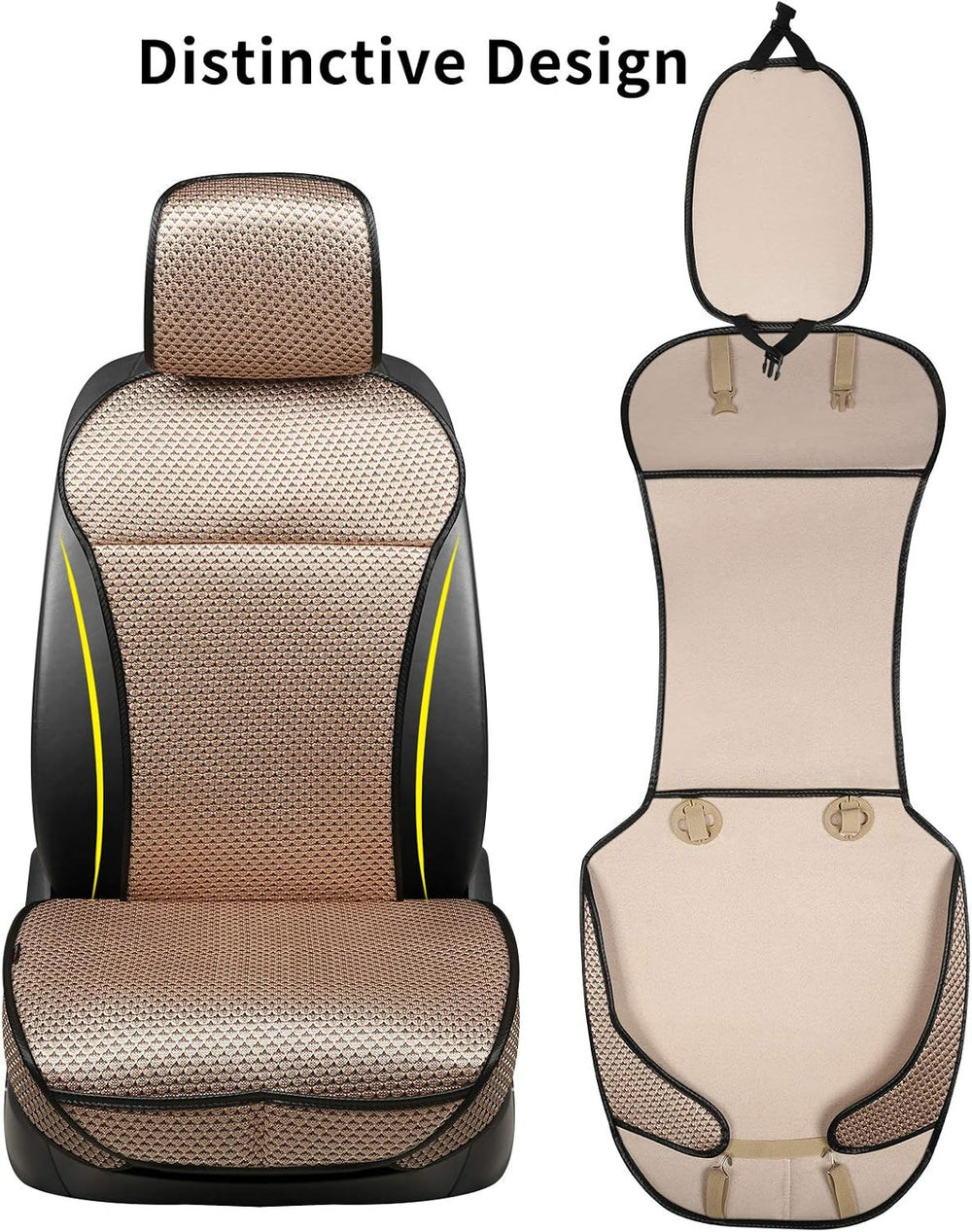 Auto Newer Luxury Breathable Car Seat Cover Fit Four Seasons, Universal Front...