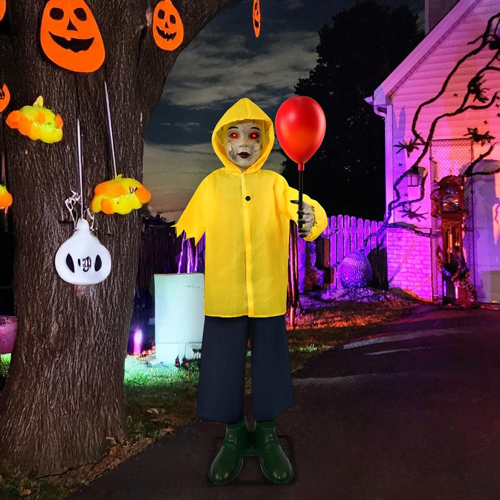 4 Ft Life Size Halloween Animatronics Prop with Sound & Touch