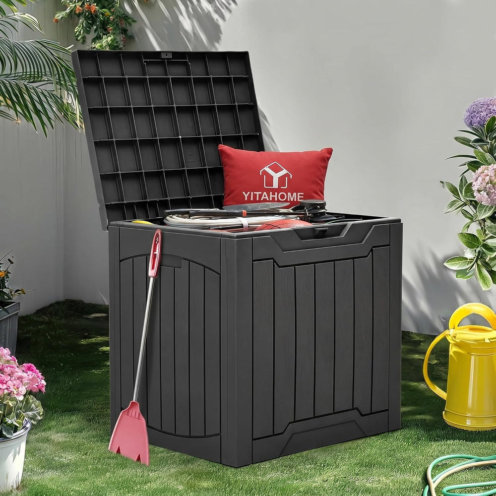 YITAHOME 31 Gallon Resin Deck Box Outdoor Storage Box and Waterproof