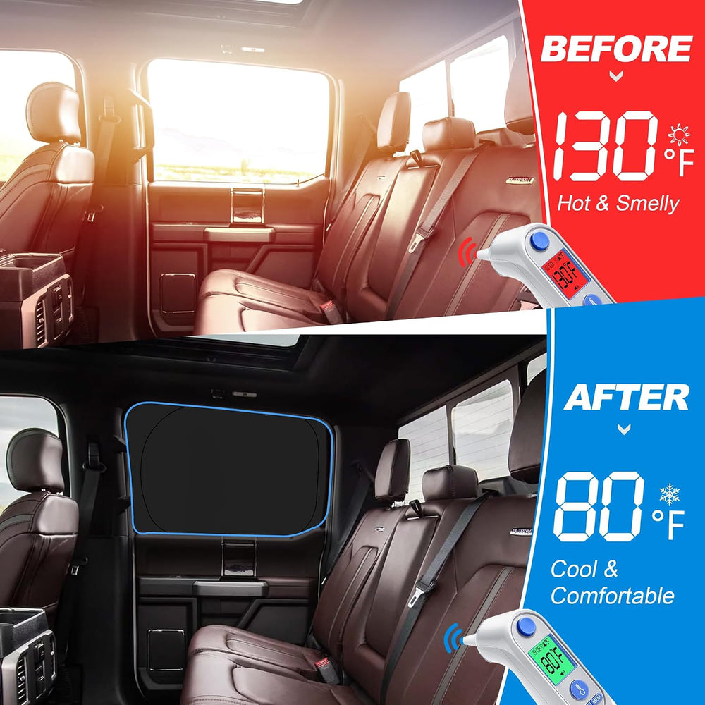 Side Window Sun Shade for 2017-2022 Fo-rd F250 F350 Super Duty, Super Crew Ca...