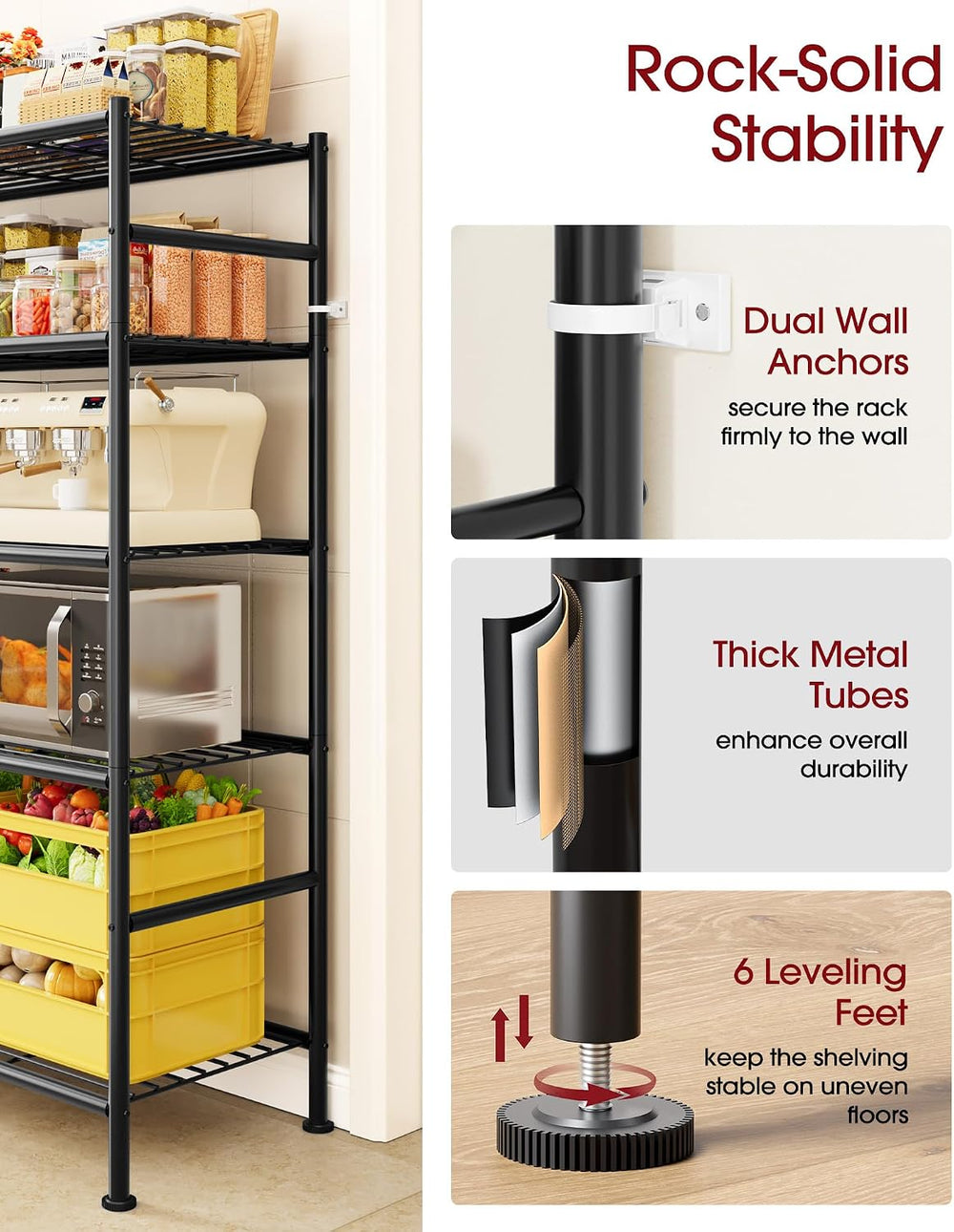 Sakugi 5-Tier Heavy-Duty Garage Storage Shelves, 59.1"x15.7"x69.2&q...