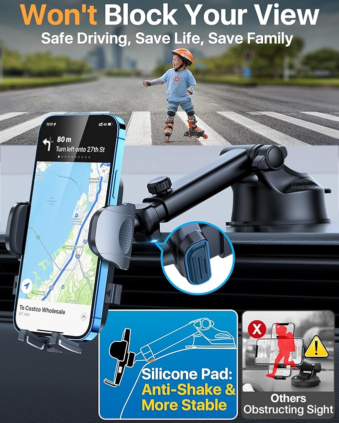 2025 Ultimate Car Phone Mount【98+LBS Strongest Suction & Military-Grade】【...