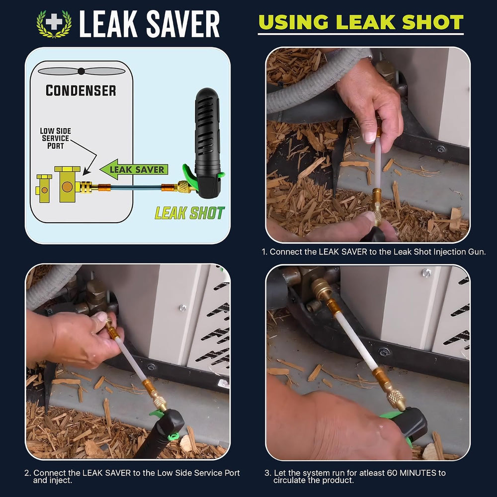 Leak Saver Direct Inject AC Leak Sealer 6-Pack | AC Stop Leak for Most HVAC S...