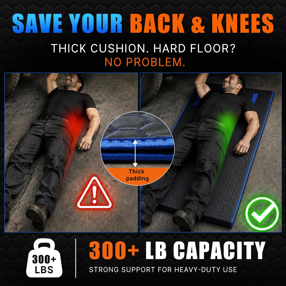 Magic Rolling Creeper Mat Portable Mechanics Mat | for Low Clearance, Slide U...