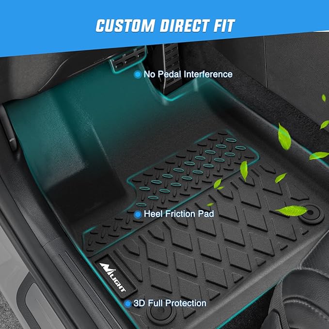 Nilight TPE Floor Mats for 2020 2021 2022 2023 2024 2025 Hyundai Palisade