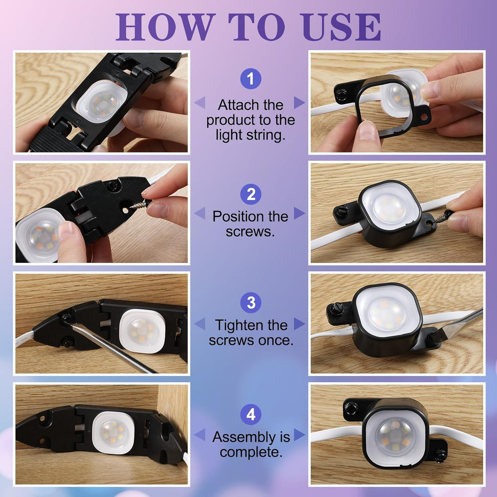 Nuanchu 99 Pcs Light Clips Set Compatible with Govee Pro H706 H806, 90 Mounti...