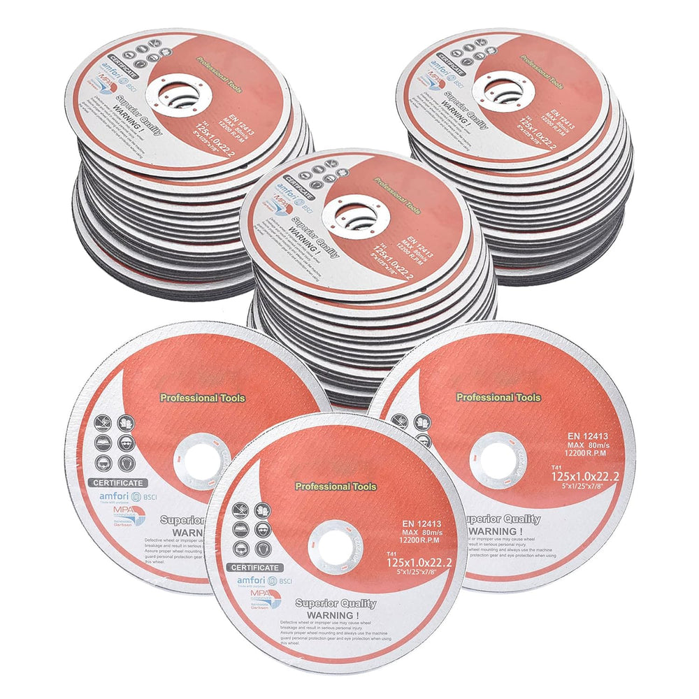 100 Pack 5 Inch Cut Off Wheels for Metal and Stainless Steel Cutting Discs fo...