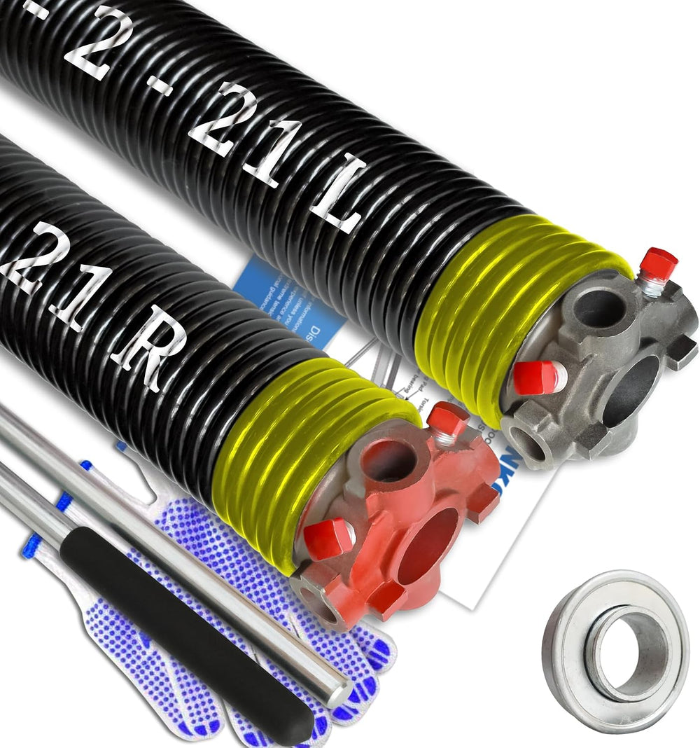 Garage Door Torsion Spring Set, Pair of 2" Electrophoresis Coated Garage...