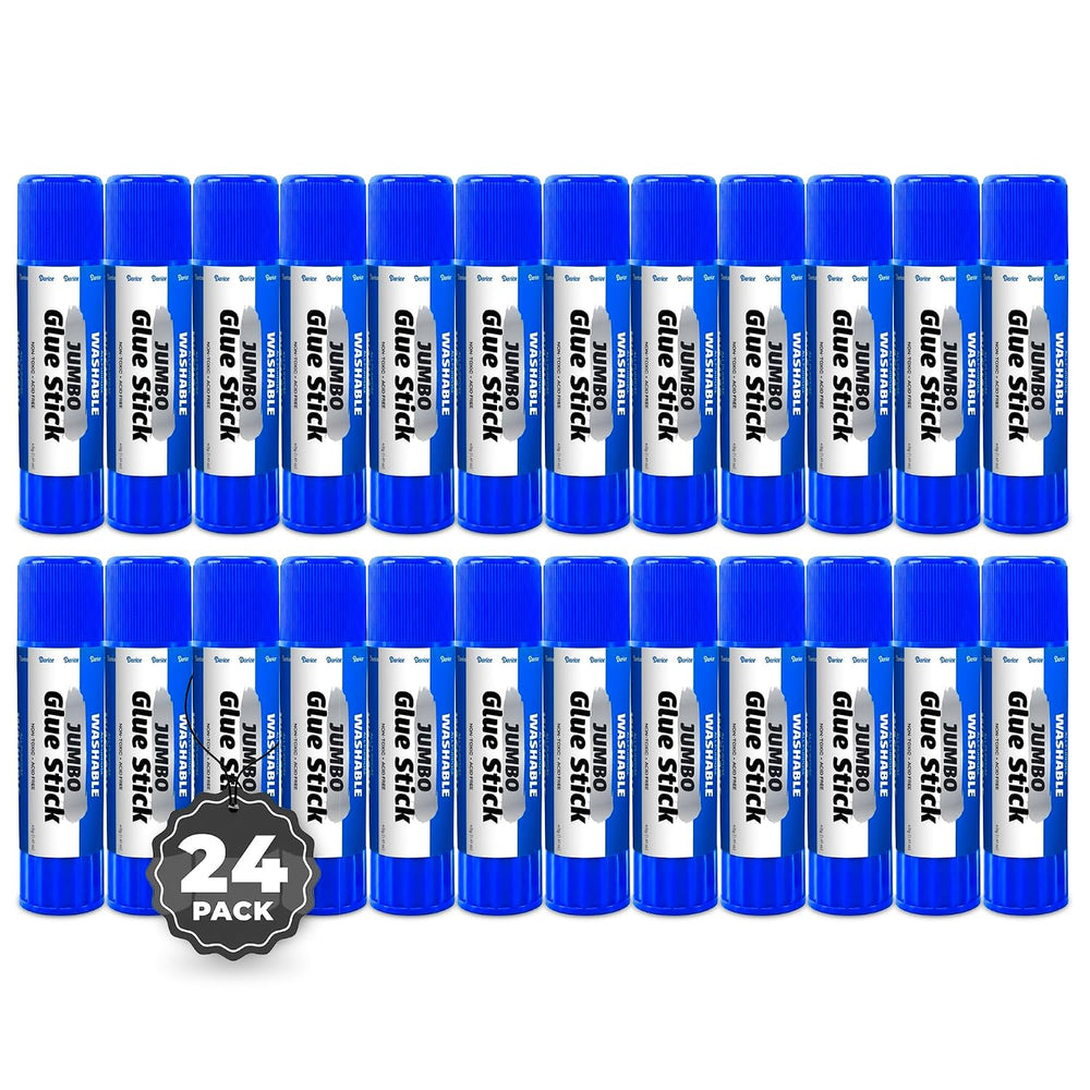 Darice Jumbo Glue Sticks, 1.4 Oz (40g) – All-Purpose Washable School Glue for...