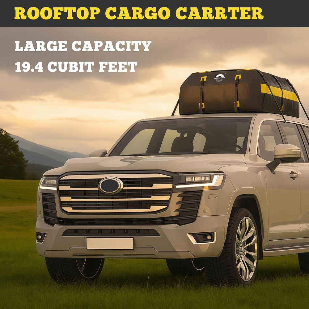Rooftop Cargo Carrier Vehicle Soft-Shell Carriers, Heavy Duty Car Roof Bag Wa...