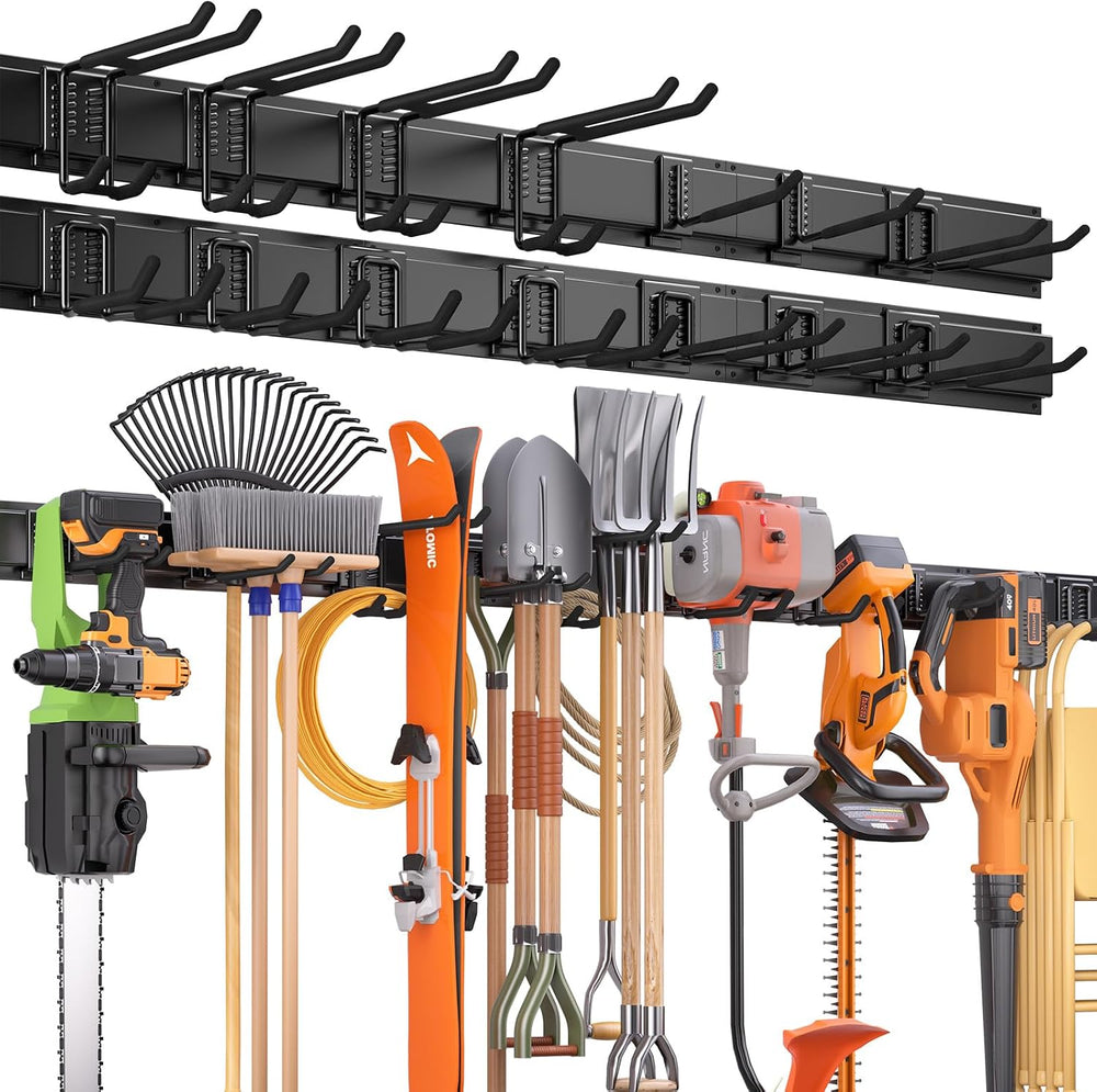 99 Inches Garage Storage, UUP Garage Organization, Wall Mount Garden Tool Org...