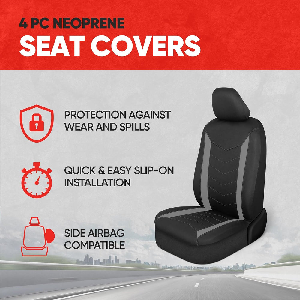 Motor Trend SpillGuard Seat Covers for Cars Trucks SUV – Gray Seat Covers wit...