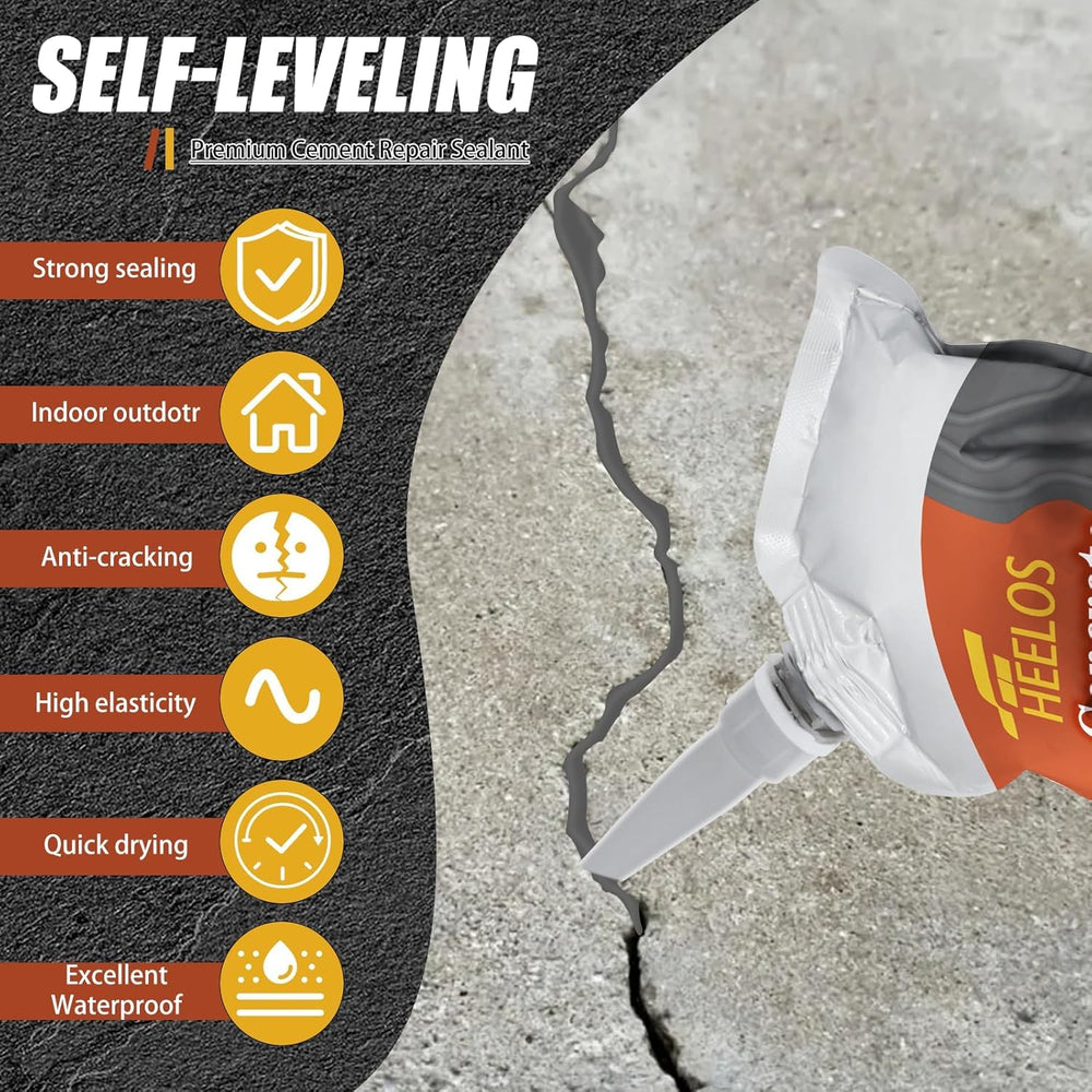 Concrete Crack Filler, 9Packs Premium Concrete Crack Sealant, Weather-Resista...