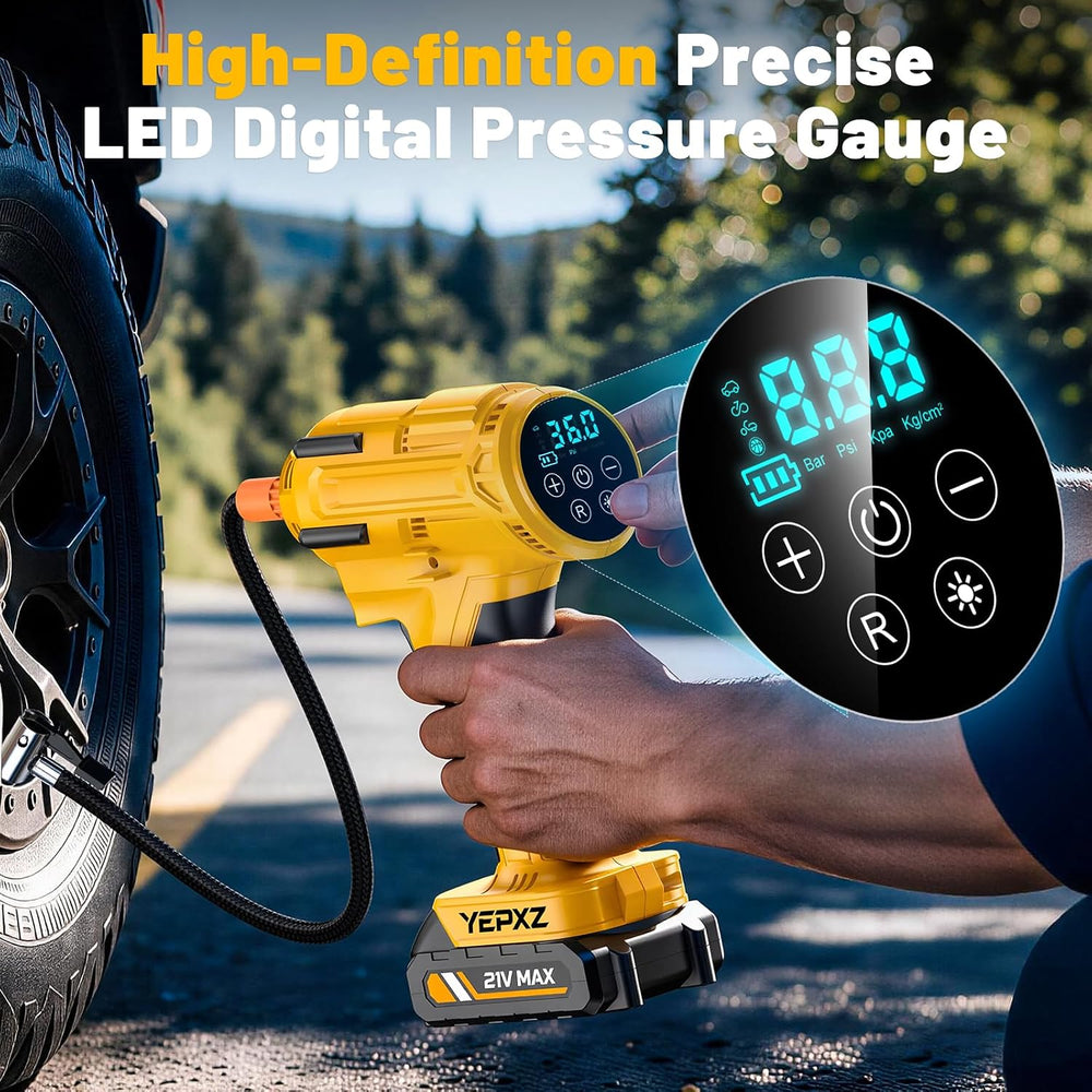 Tire Inflatopr Portable Air Compressor - 160PSI&21V Battery Tire Pump