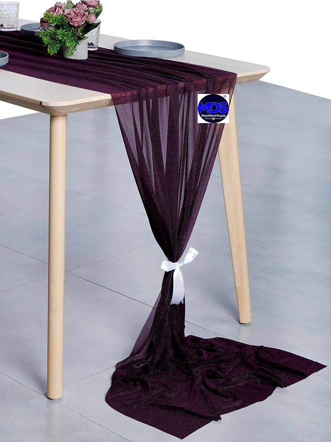 MDS Halloween Chiffon Table Runner - 5 Pack, 29 x 170 Inches, 14ft Each - She...
