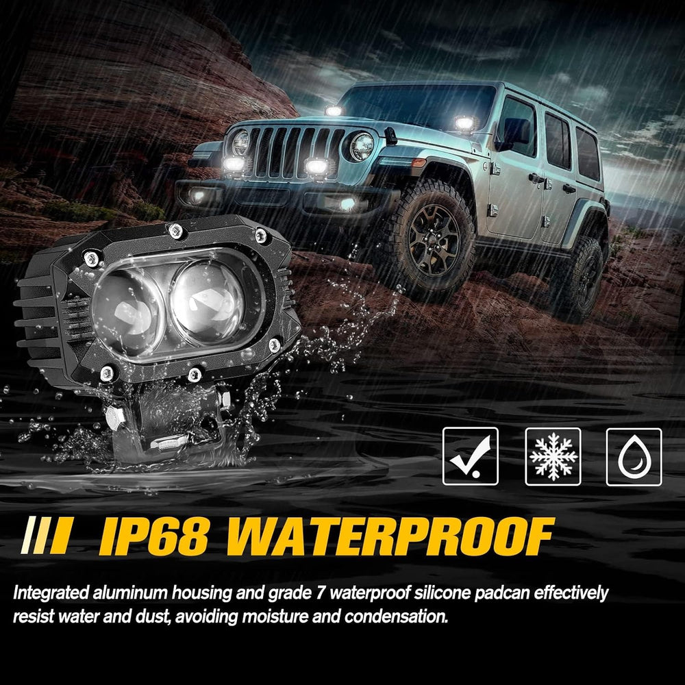CO LIGHT LED Pod Spot Lights 2PCS 4 inch 96W LED Fog Lights for Truck Offroad...