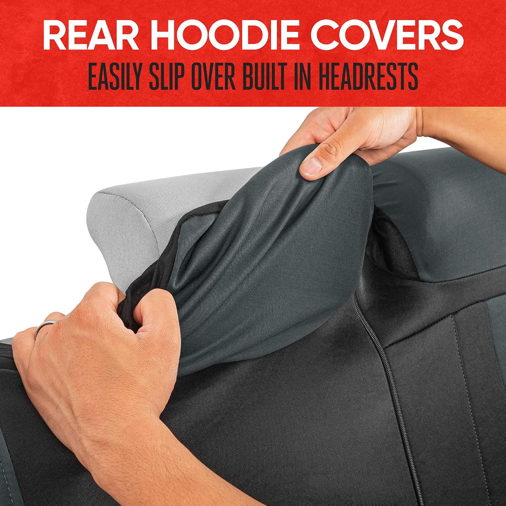 Motor Trend Black & Gray Car Seat Covers Full Set – Front Seat Covers &am...
