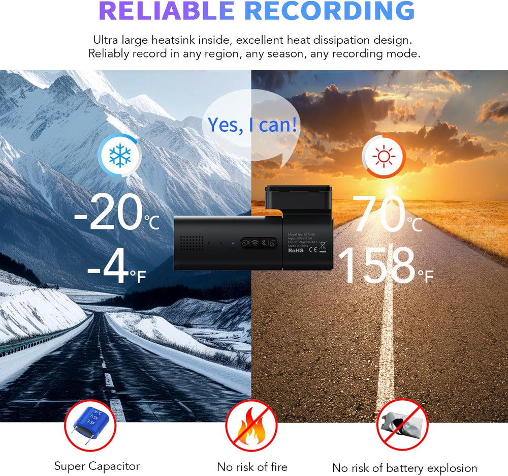 4K+2K Dual Dash Cam Front and Rear, Starvis 2 IMX678 with HDR