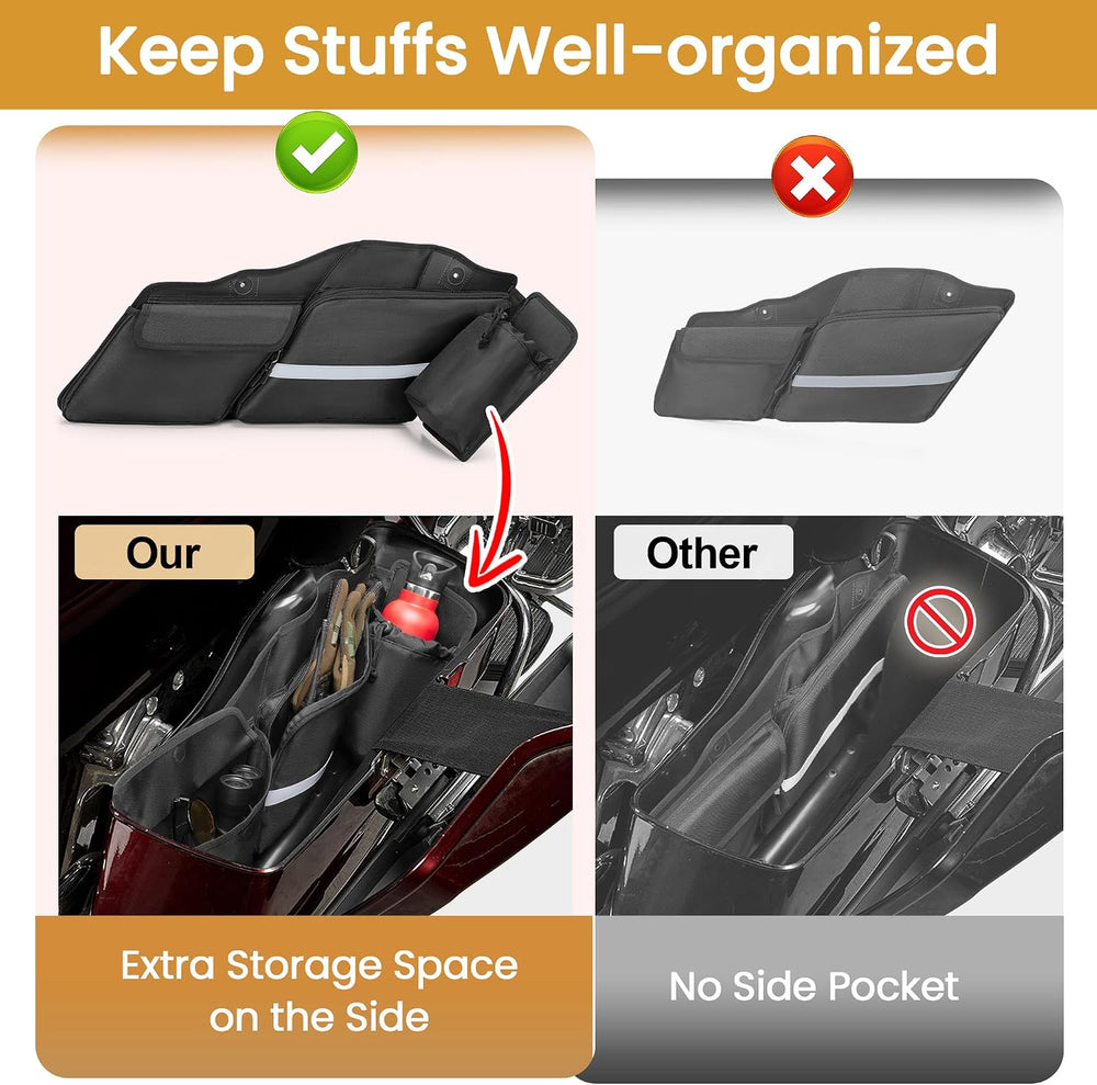 HODRANT Motorcycle Saddlebag Organizer, Saddlebag Liners Side Bag Compatible ...