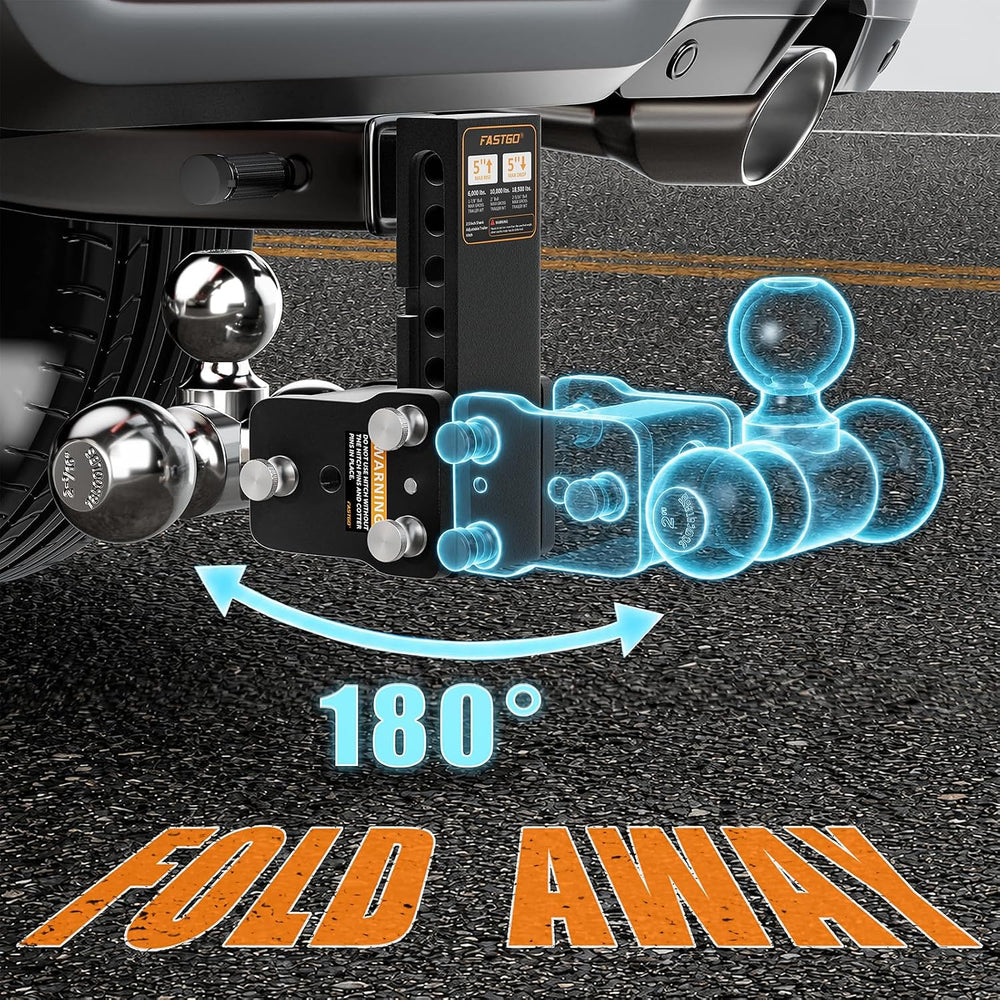 Fastgo Trailer Hitches - Fits 2.5" Receiver, Adjustable Trailer Hitch Ba...