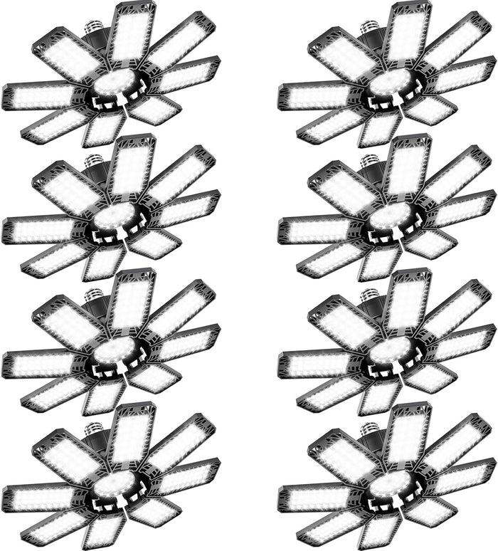 Garage Light 8 Pack - 240W 24000LM 6500K Garage Lights Ceiling LED