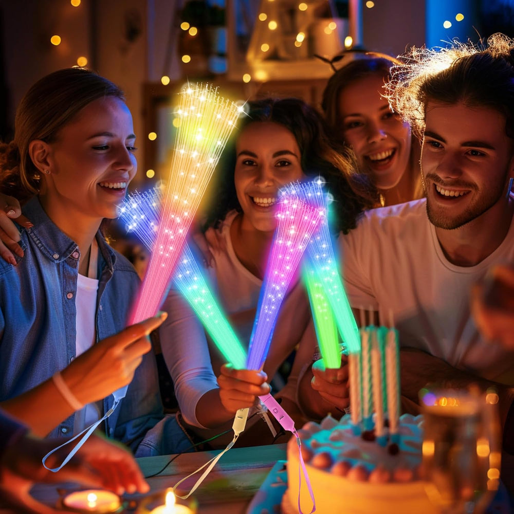 100 PCS Fiber Optic Wand,Glow Fiber Optic Wands,Glow in the Dark Party,Glow W...