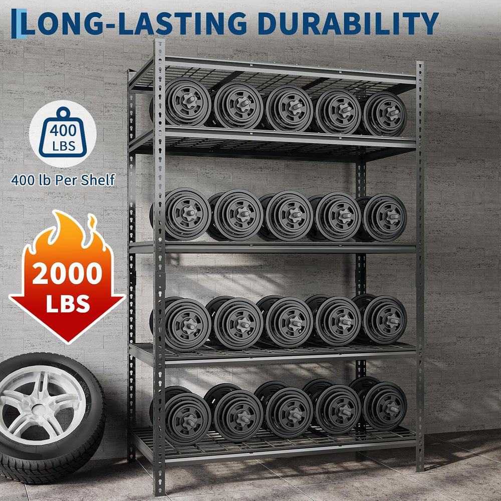 Garage Shelving 2000 LBS Storage Shelves Adjustable Metal Shelving Unit Heavy...