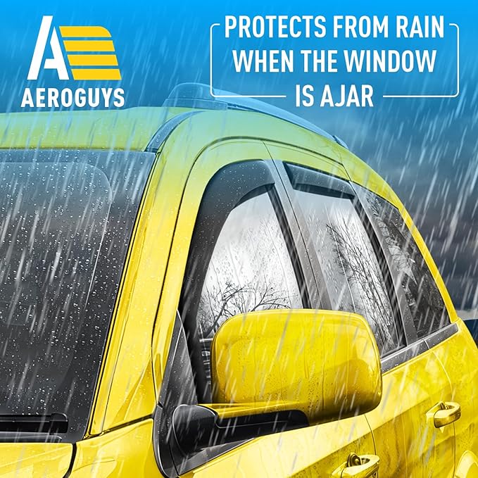 Extra Durable Window Deflectors in-Channel Window Visors Rain Guards Fit (4 pcs)