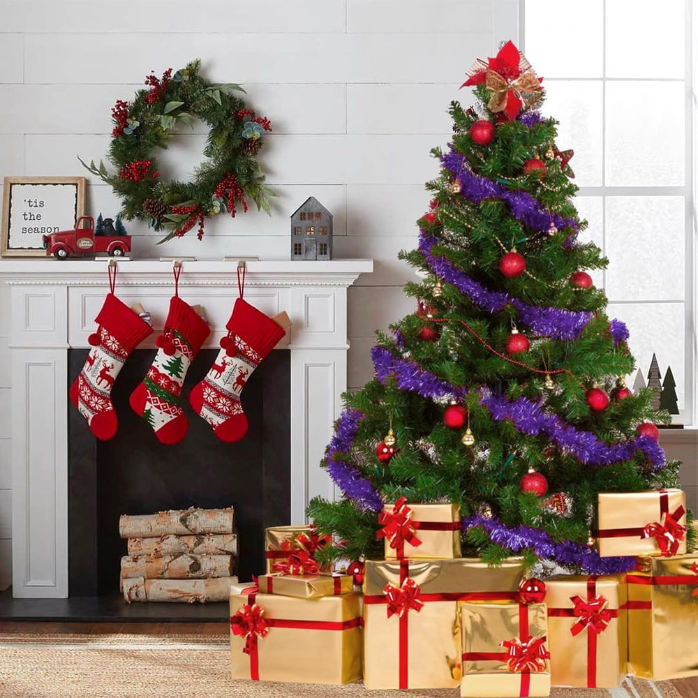 150 FT Purple Tinsel Garland - Holiday Tinsel Garland for Christmas, Hallowee...