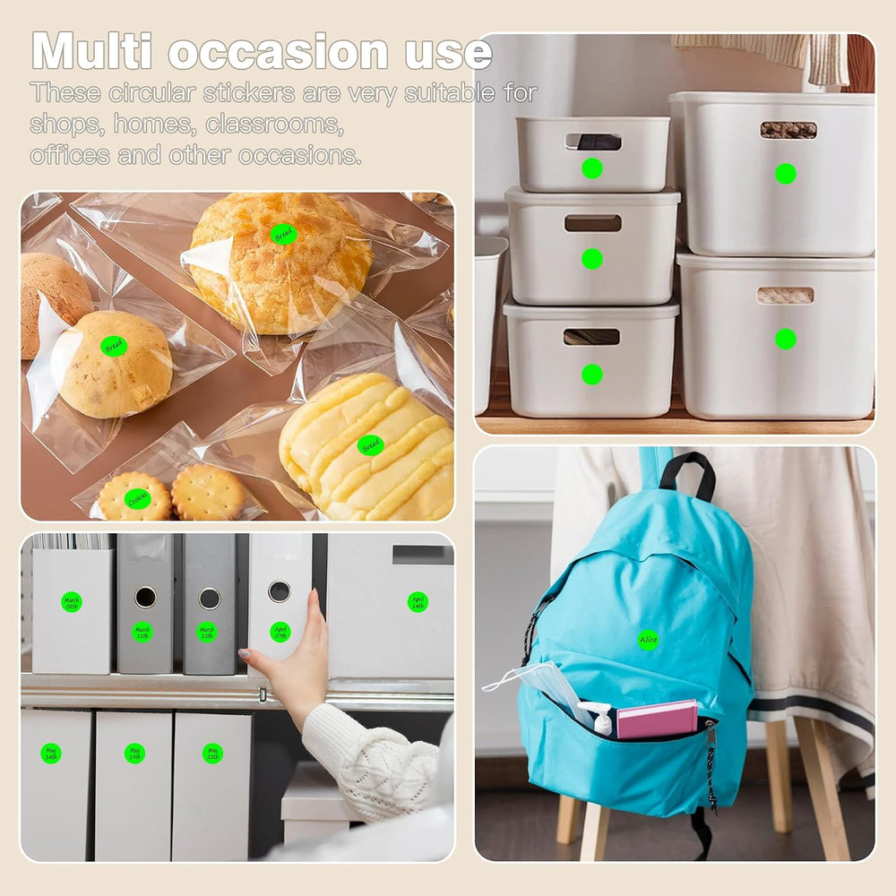 3/4 Inch Round Color Coding Labels, Dot Stickers 10 Rolls, 10000PCS