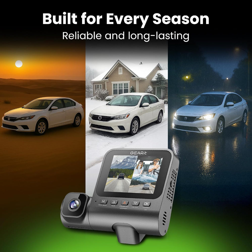GEARit 4K 3 Channel Dash Cam with Front, Rear and Inside Cameras