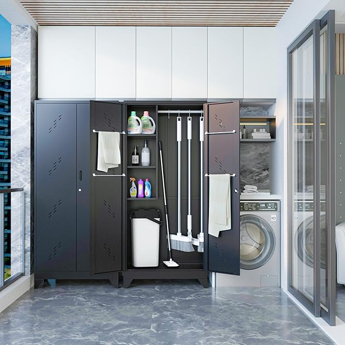 75" Taller Metal Garage Storage Cabinet, Tool Chest, Large Office Storage