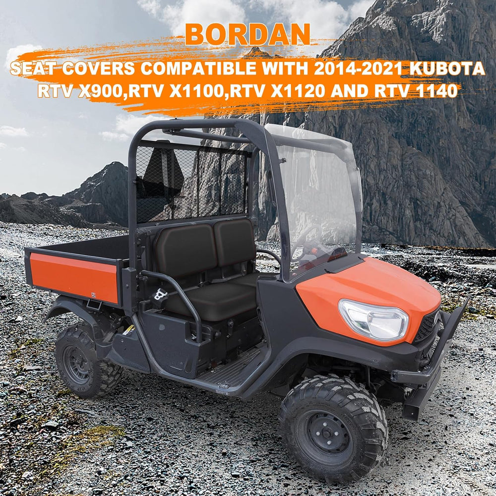 BORDAN RTV Waterproof Seat Cover for Kubota RTV X900 X1120D 2014-2021, 1680D ...