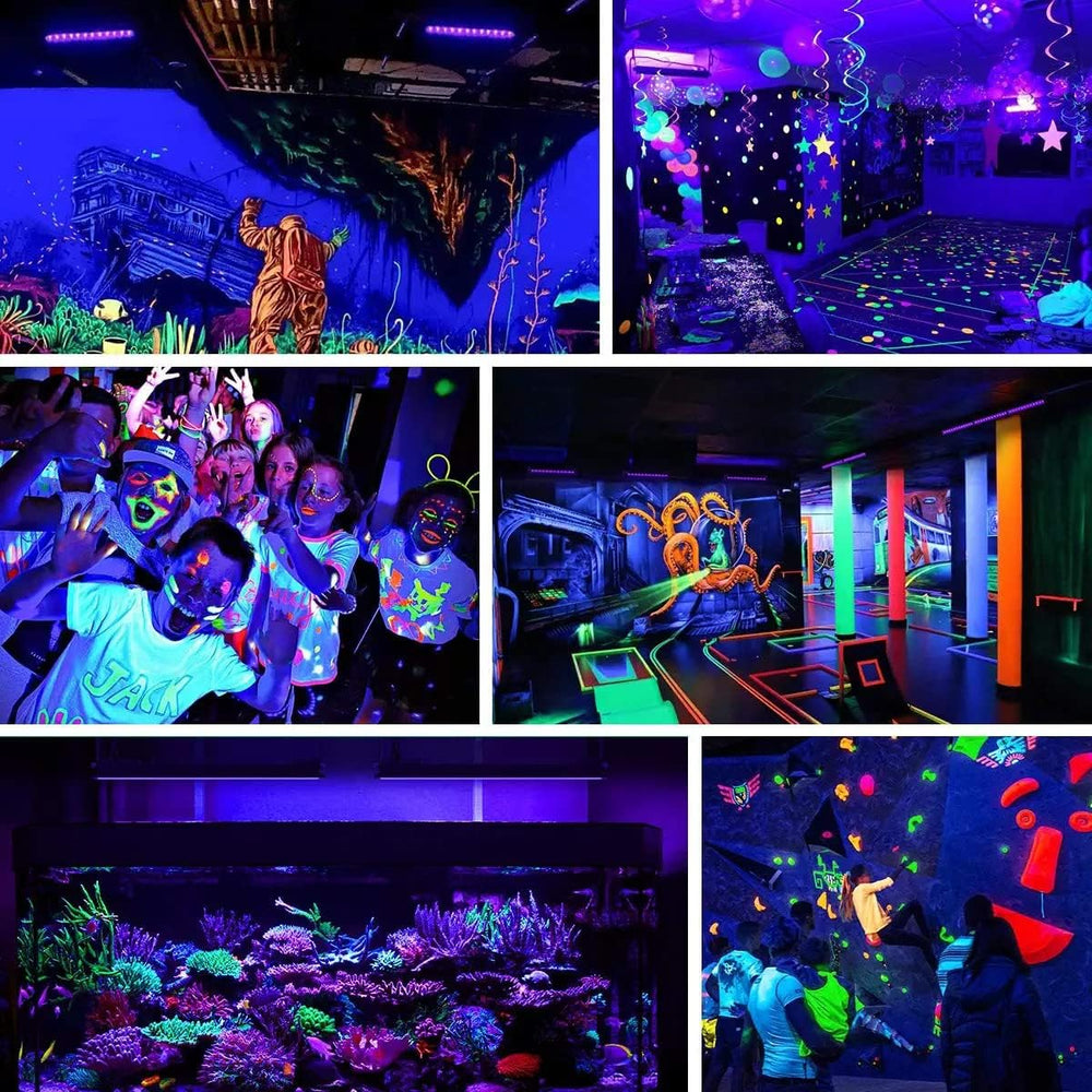 YANYCN 4 Pack 100W LED Black Lights, Blacklight Flood Light with Plug and Swi...