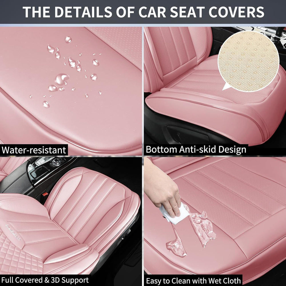 Pink Car Seat Covers Fit for Corolla Cross RAV4 Kona HR-V CRV UX,Waterproof a...