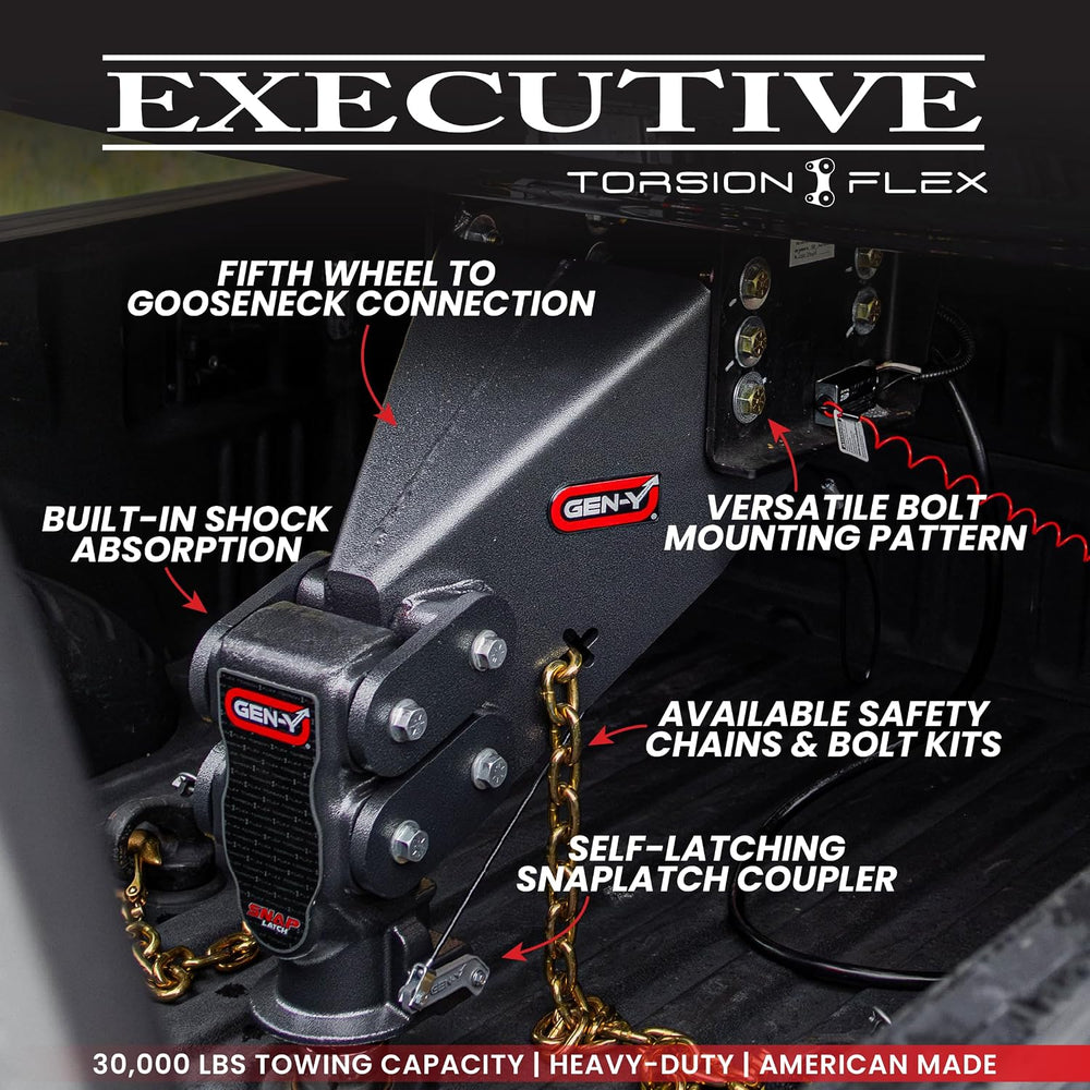 GEN-Y Hitch Fifth Wheel to Gooseneck SnapLatch Coupler - 1,500 LBS - 4,500 LB...