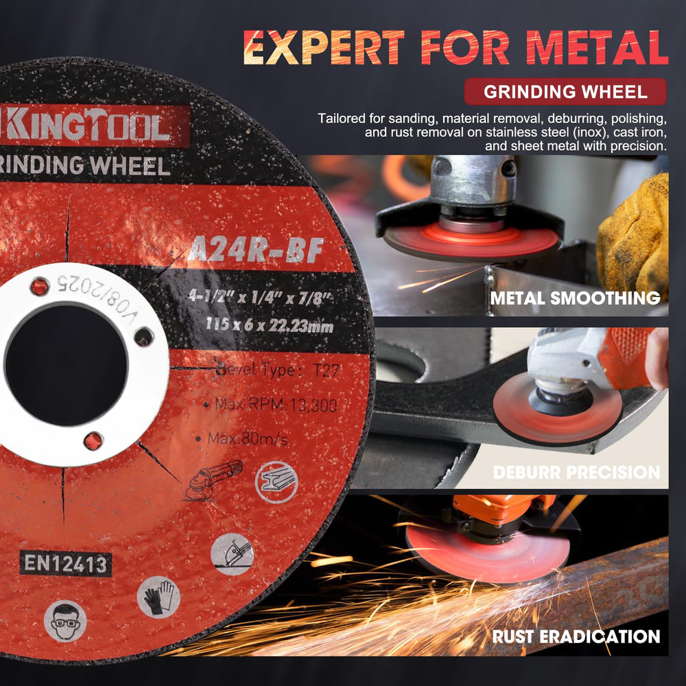 KingTool 31pcs Grinding & Cutting Wheels 4 1/2 inch Grinder Disc Set - 25...