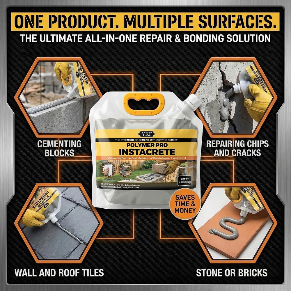 YKF Ready-to-Use Polymer Cement Adhesive Paste, Pre-Mixed Mortar Alternative ...