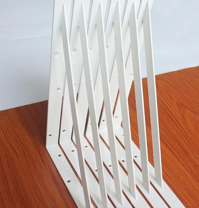 12 Pack L14 x H 10" White Heavy Duty Shelf Brackets
