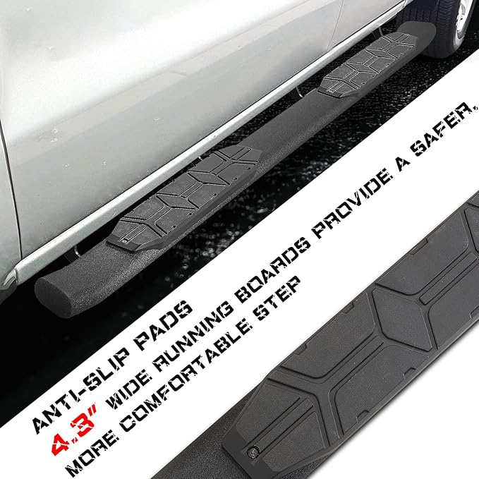 4.3 Inches Oval Tube Bar Running Boards Compatible