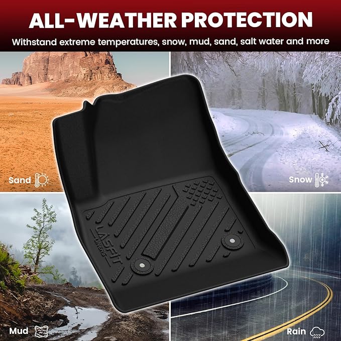 LASFIT Floor Mats for Chevrolet Cruze 2016-2020, All Weather TPE Custom Fit