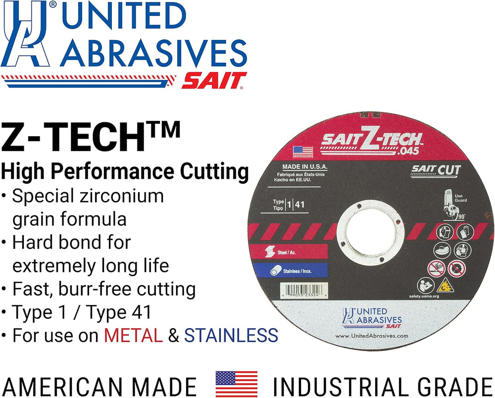 United Abrasives-SAIT 23324 Type 1 4-1/2-Inch x .045-Inch x 5/8-Inch 13300 Ma...
