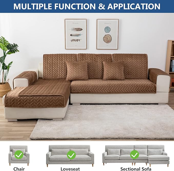 Eismodra Couch Cover, Sectional Couch Covers, Sofa Covers