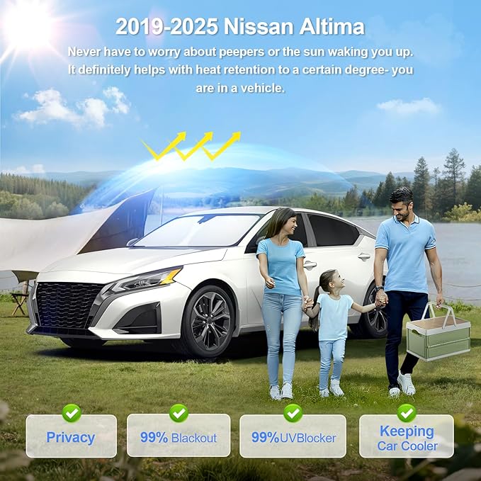 6pcs Car Window Shades for Nissan Altima 2019-2025 Accessories, Windshield Side